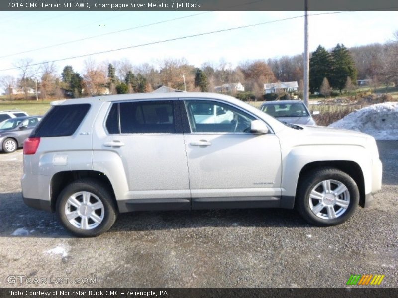 Champagne Silver Metallic / Jet Black 2014 GMC Terrain SLE AWD