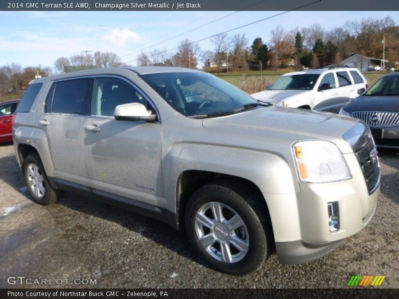 Champagne Silver Metallic / Jet Black 2014 GMC Terrain SLE AWD