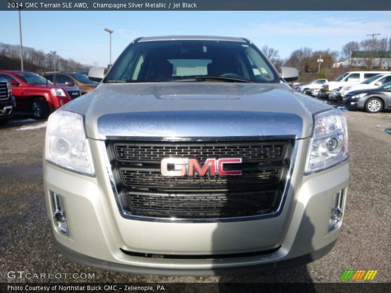 Champagne Silver Metallic / Jet Black 2014 GMC Terrain SLE AWD