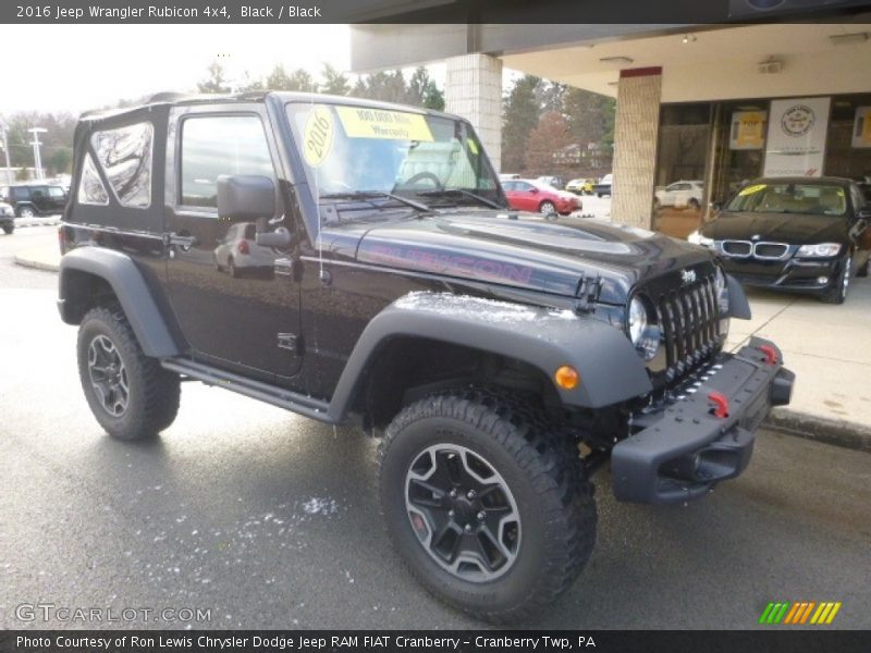 Black / Black 2016 Jeep Wrangler Rubicon 4x4