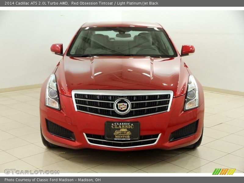 Red Obsession Tintcoat / Light Platinum/Jet Black 2014 Cadillac ATS 2.0L Turbo AWD