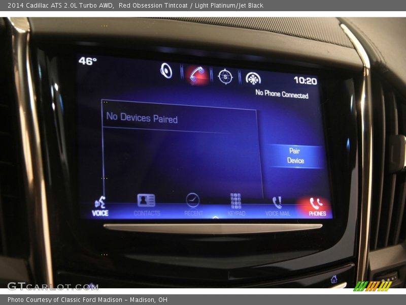 Red Obsession Tintcoat / Light Platinum/Jet Black 2014 Cadillac ATS 2.0L Turbo AWD