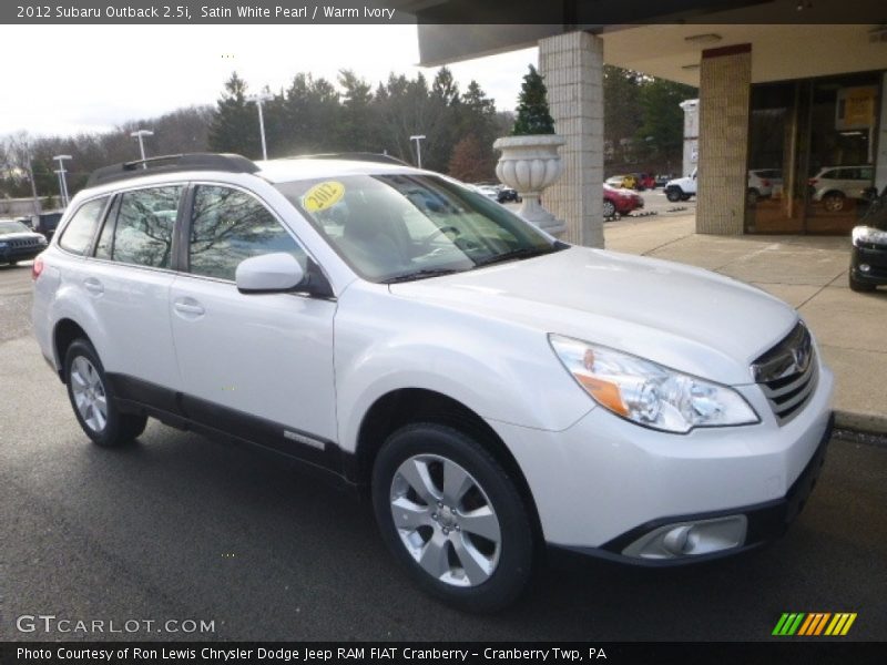 Satin White Pearl / Warm Ivory 2012 Subaru Outback 2.5i