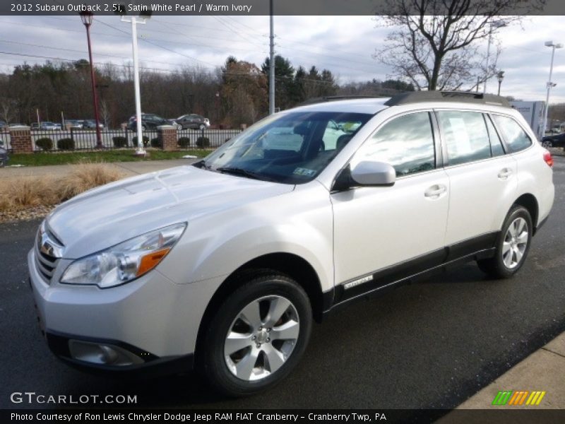 Satin White Pearl / Warm Ivory 2012 Subaru Outback 2.5i