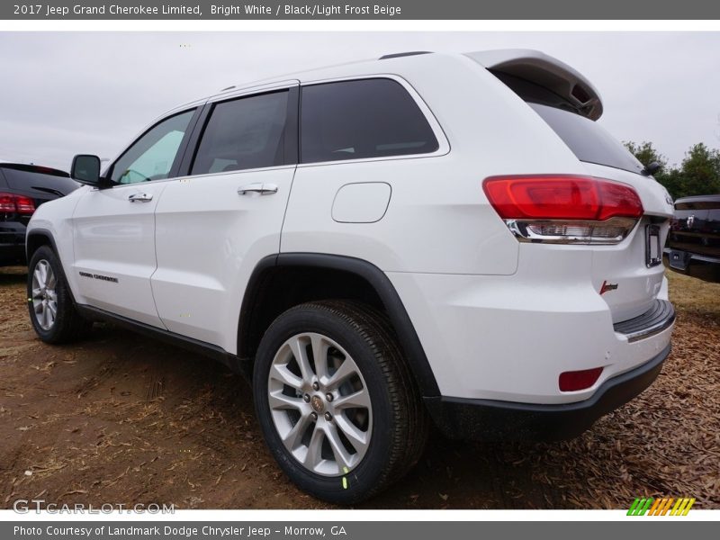 Bright White / Black/Light Frost Beige 2017 Jeep Grand Cherokee Limited