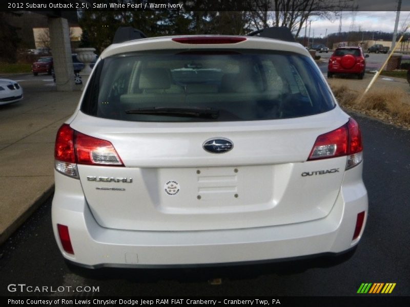 Satin White Pearl / Warm Ivory 2012 Subaru Outback 2.5i