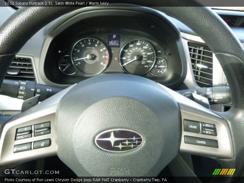 Satin White Pearl / Warm Ivory 2012 Subaru Outback 2.5i