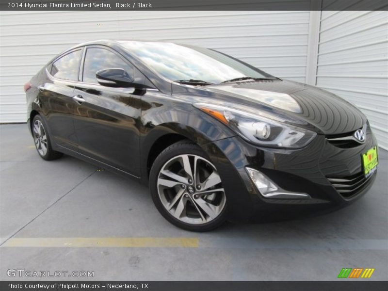 Black / Black 2014 Hyundai Elantra Limited Sedan