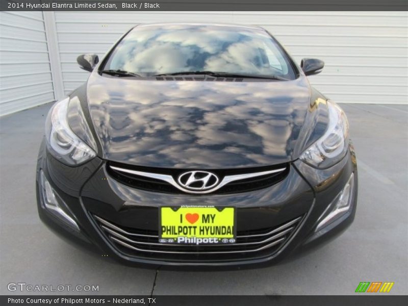 Black / Black 2014 Hyundai Elantra Limited Sedan