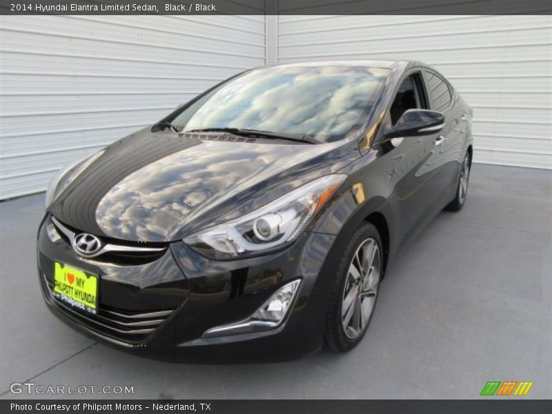 Black / Black 2014 Hyundai Elantra Limited Sedan