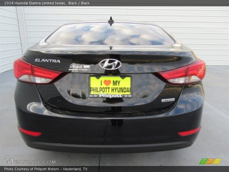 Black / Black 2014 Hyundai Elantra Limited Sedan