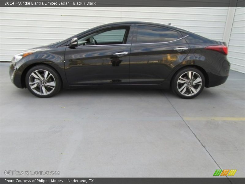 Black / Black 2014 Hyundai Elantra Limited Sedan