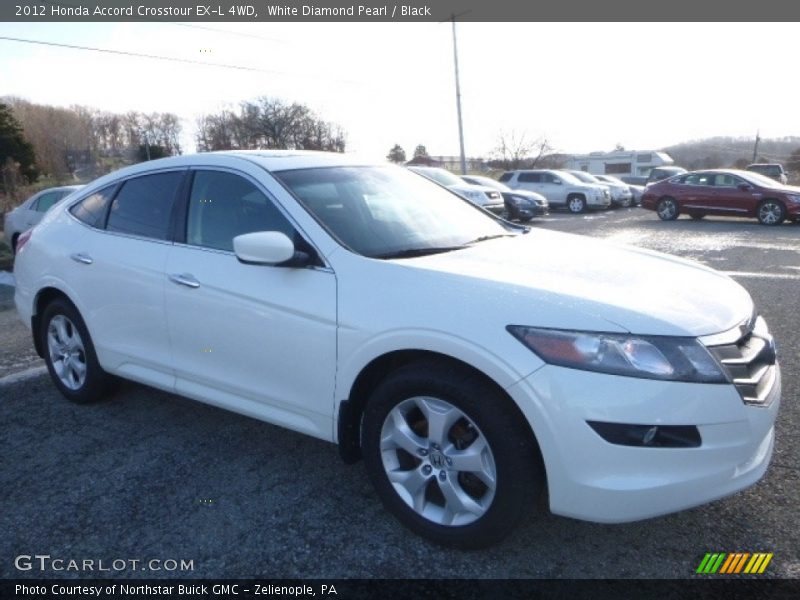 White Diamond Pearl / Black 2012 Honda Accord Crosstour EX-L 4WD