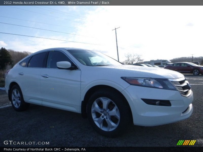 White Diamond Pearl / Black 2012 Honda Accord Crosstour EX-L 4WD