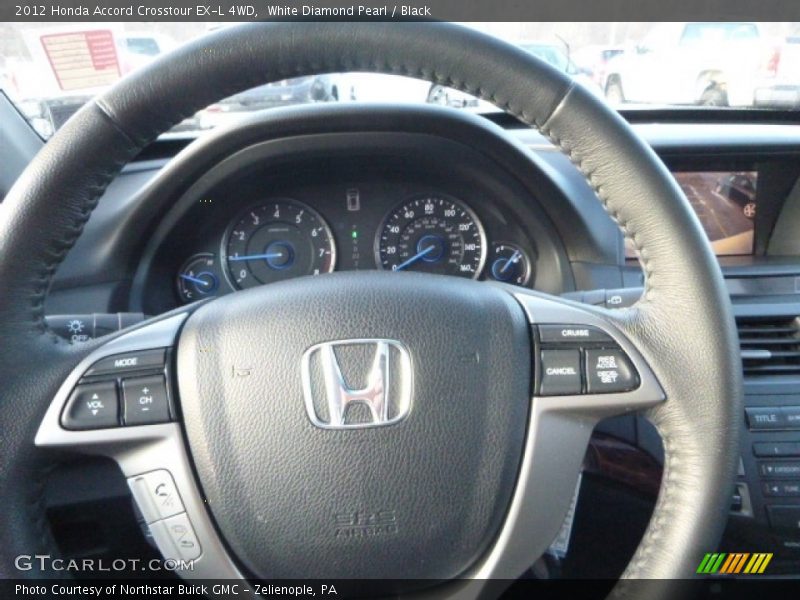 White Diamond Pearl / Black 2012 Honda Accord Crosstour EX-L 4WD