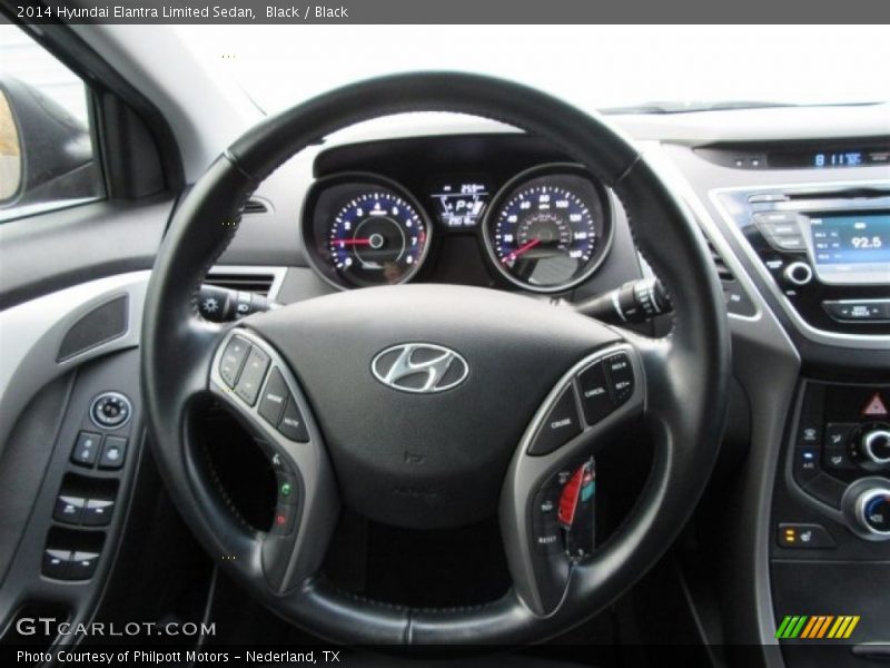 Black / Black 2014 Hyundai Elantra Limited Sedan