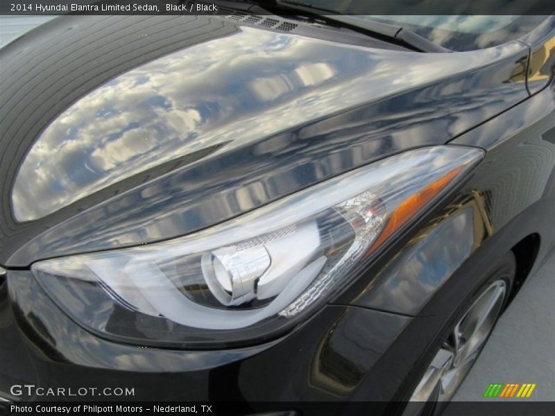 Black / Black 2014 Hyundai Elantra Limited Sedan