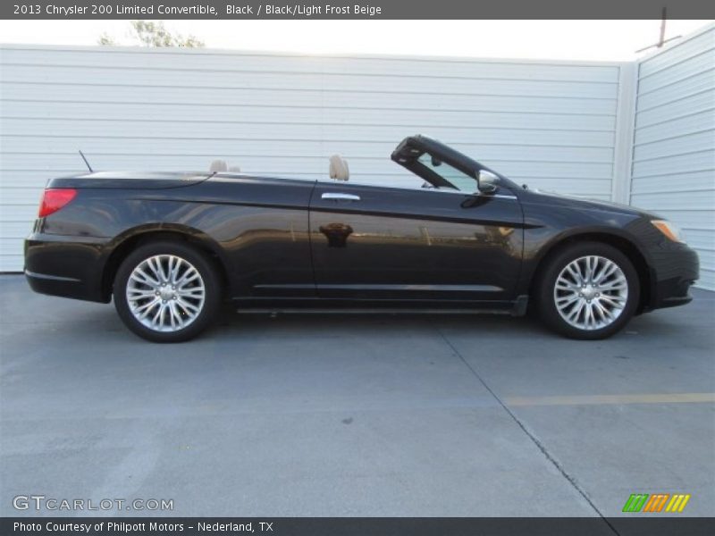 Black / Black/Light Frost Beige 2013 Chrysler 200 Limited Convertible