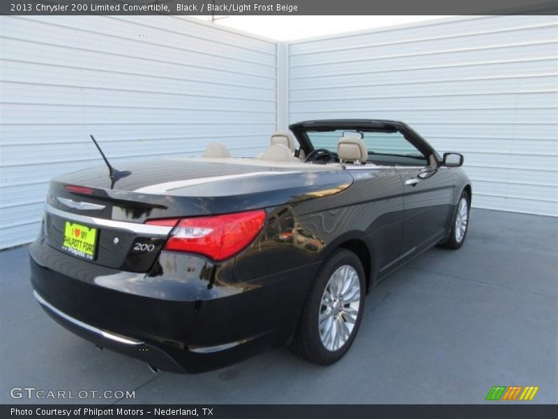 Black / Black/Light Frost Beige 2013 Chrysler 200 Limited Convertible