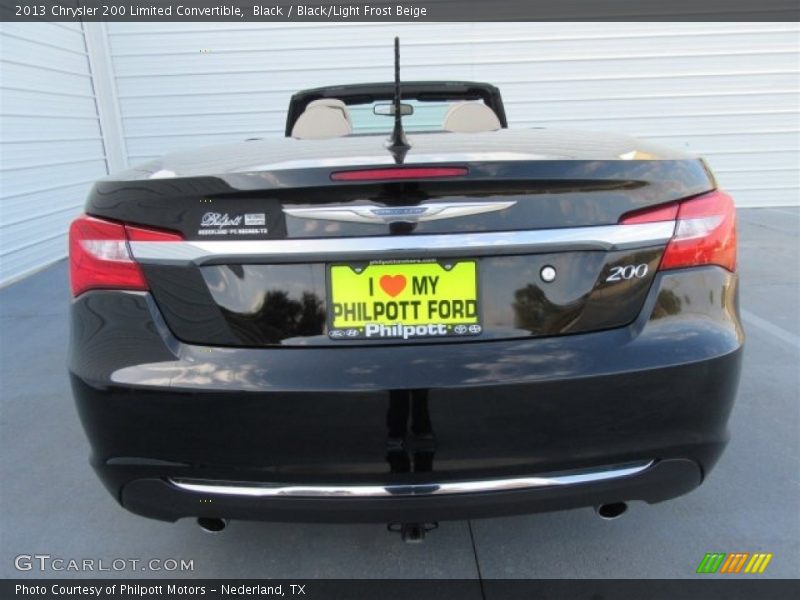 Black / Black/Light Frost Beige 2013 Chrysler 200 Limited Convertible