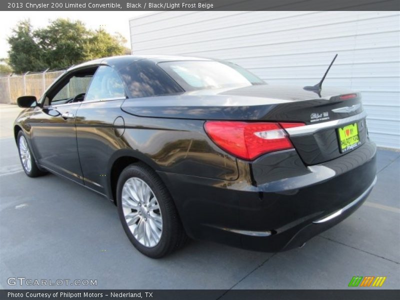 Black / Black/Light Frost Beige 2013 Chrysler 200 Limited Convertible