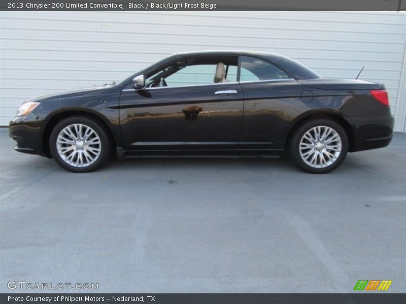 Black / Black/Light Frost Beige 2013 Chrysler 200 Limited Convertible