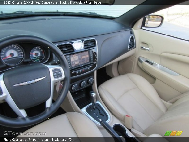 Black / Black/Light Frost Beige 2013 Chrysler 200 Limited Convertible