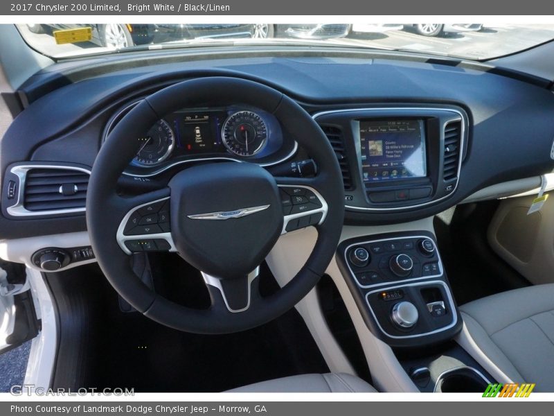 Bright White / Black/Linen 2017 Chrysler 200 Limited