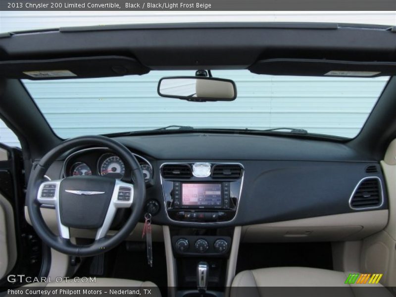 Black / Black/Light Frost Beige 2013 Chrysler 200 Limited Convertible