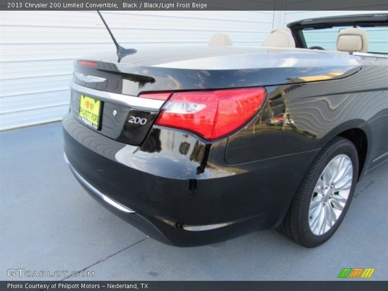 Black / Black/Light Frost Beige 2013 Chrysler 200 Limited Convertible