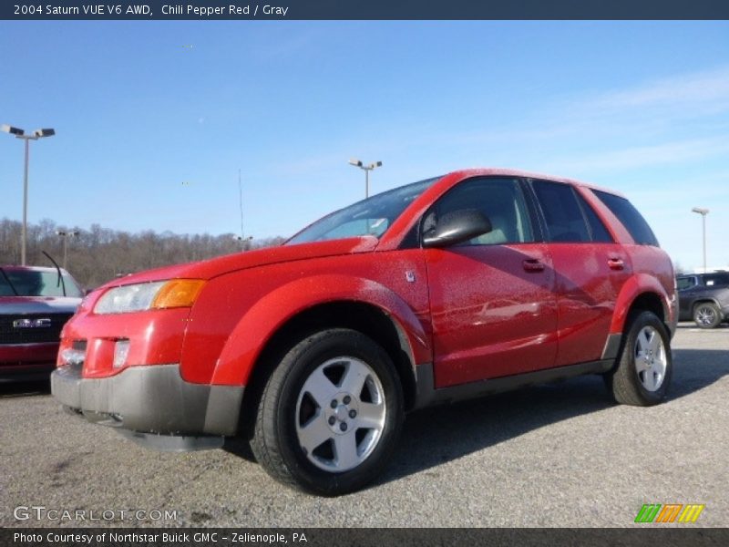 Chili Pepper Red / Gray 2004 Saturn VUE V6 AWD