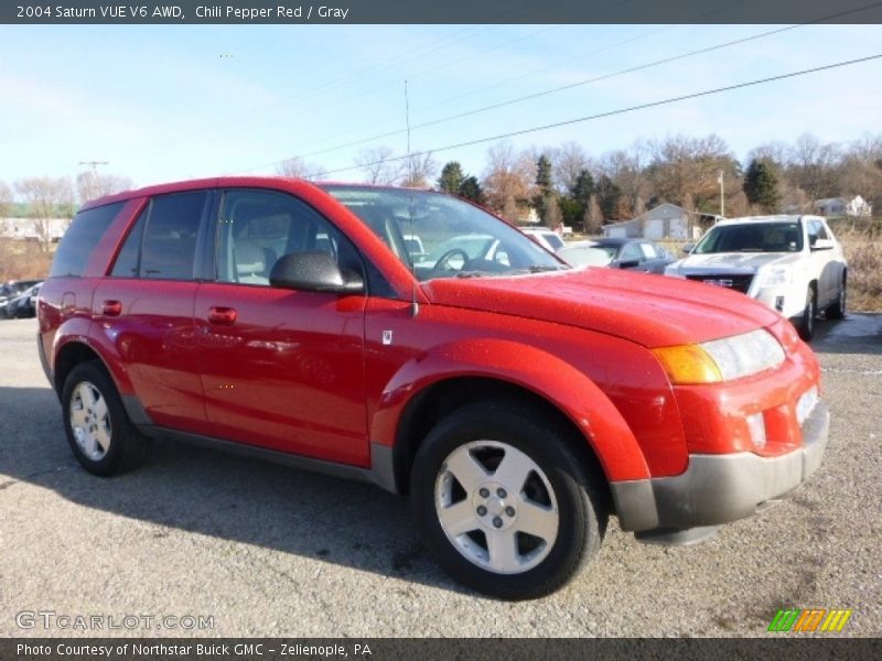 Chili Pepper Red / Gray 2004 Saturn VUE V6 AWD