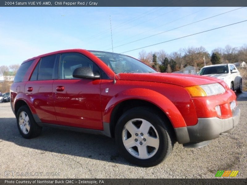 Chili Pepper Red / Gray 2004 Saturn VUE V6 AWD