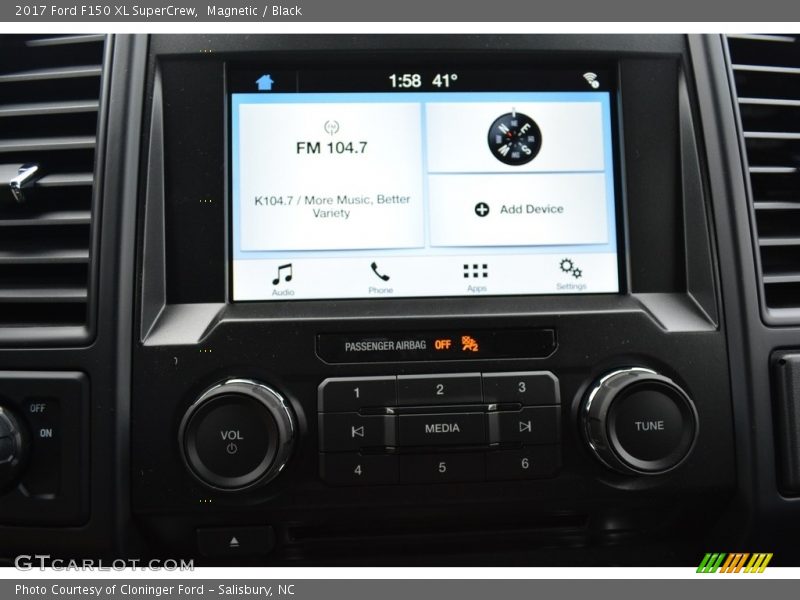 Magnetic / Black 2017 Ford F150 XL SuperCrew