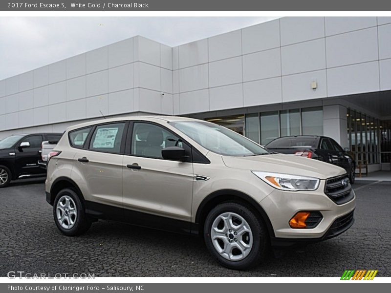 White Gold / Charcoal Black 2017 Ford Escape S