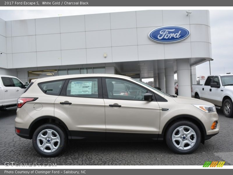 White Gold / Charcoal Black 2017 Ford Escape S