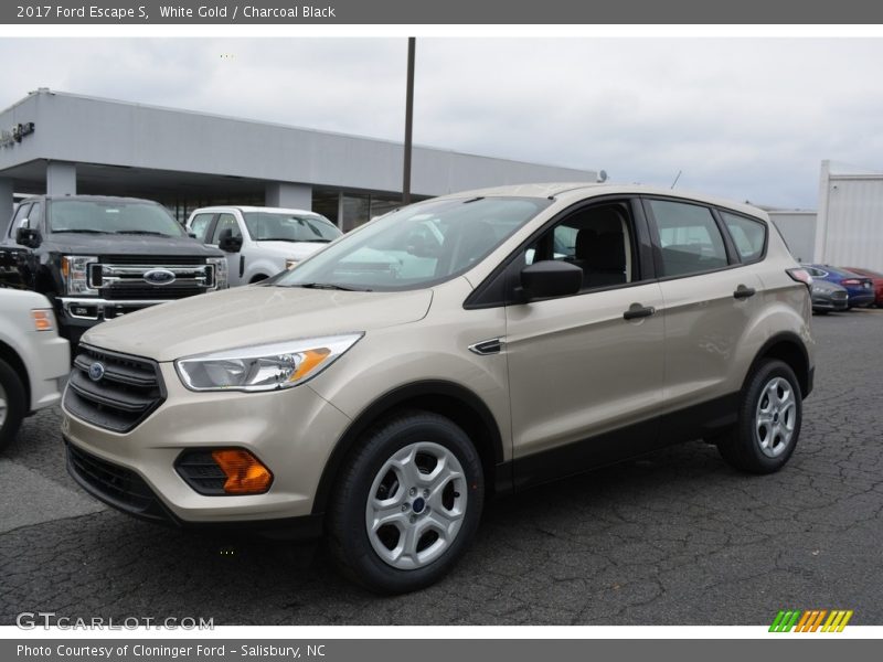 White Gold / Charcoal Black 2017 Ford Escape S