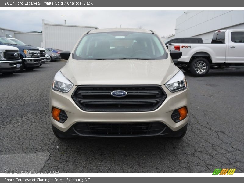 White Gold / Charcoal Black 2017 Ford Escape S