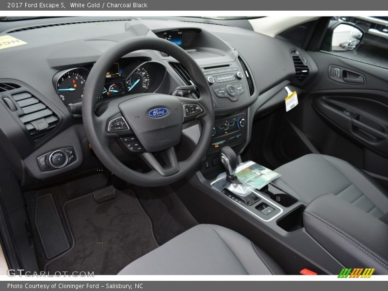 White Gold / Charcoal Black 2017 Ford Escape S