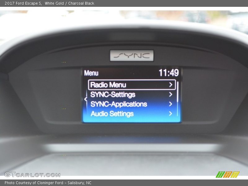 White Gold / Charcoal Black 2017 Ford Escape S