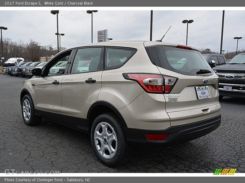 White Gold / Charcoal Black 2017 Ford Escape S