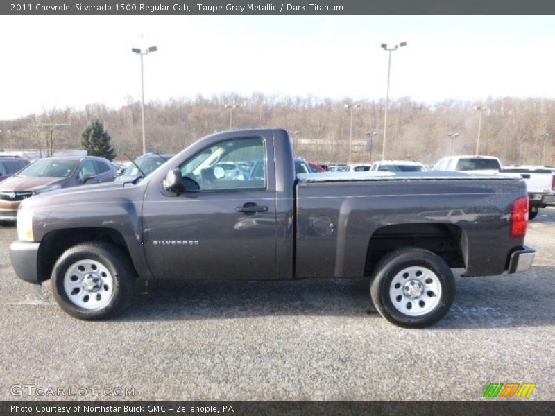 Taupe Gray Metallic / Dark Titanium 2011 Chevrolet Silverado 1500 Regular Cab