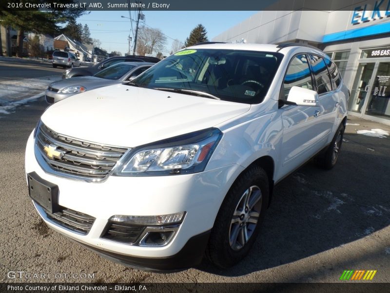 Summit White / Ebony 2016 Chevrolet Traverse LT AWD