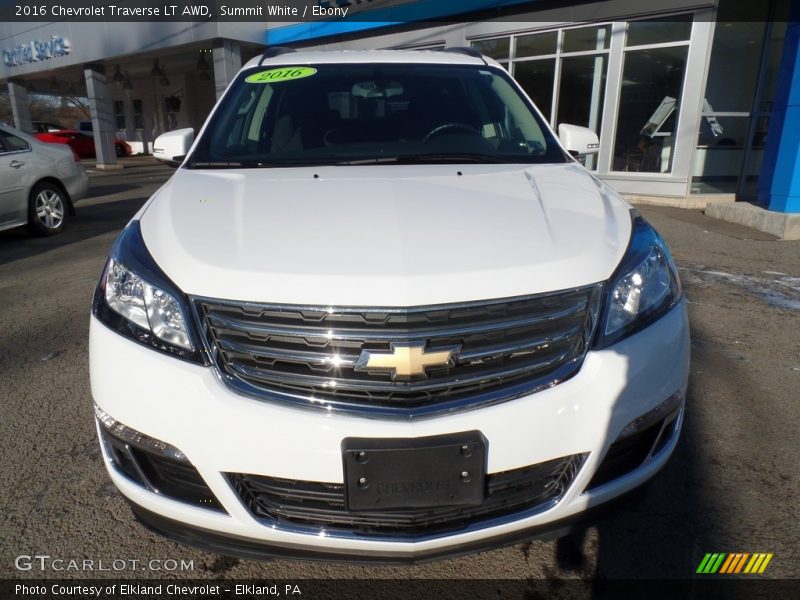 Summit White / Ebony 2016 Chevrolet Traverse LT AWD