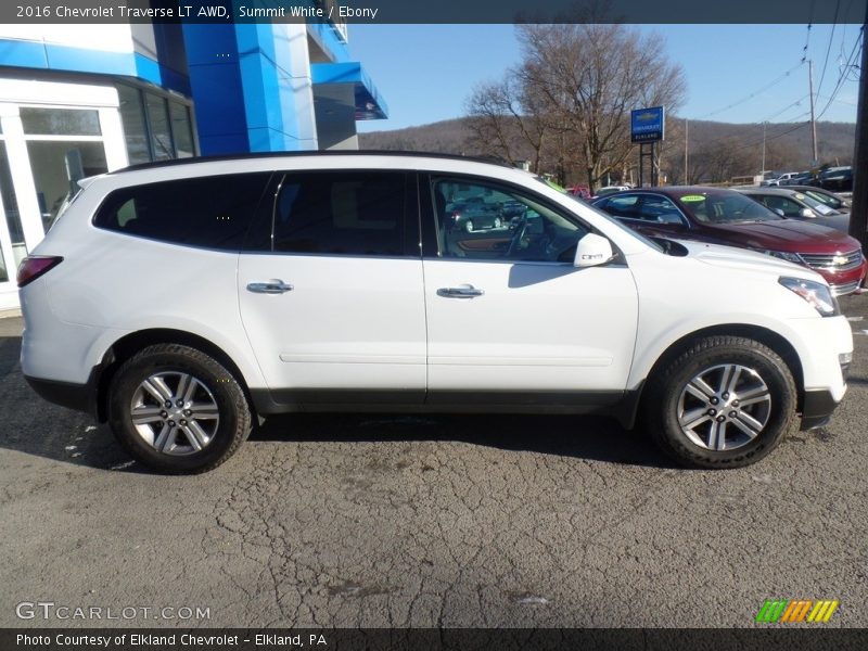 Summit White / Ebony 2016 Chevrolet Traverse LT AWD
