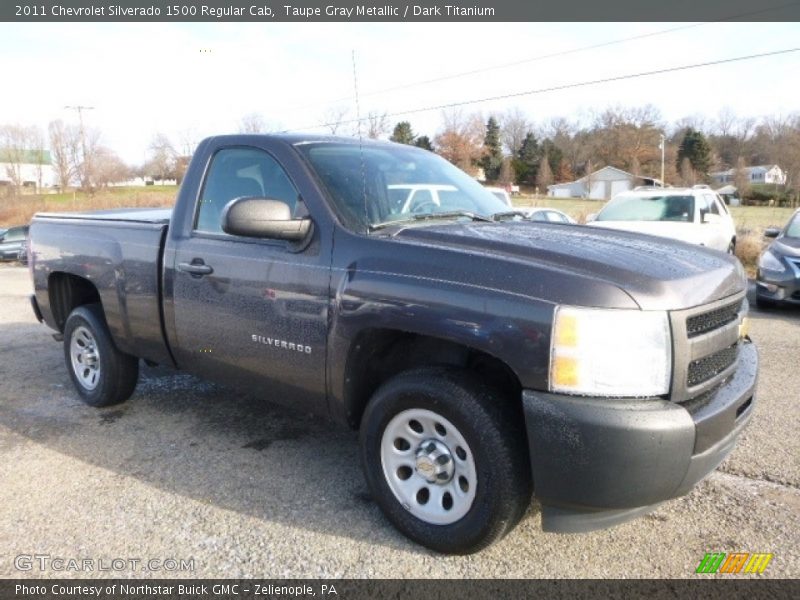 Taupe Gray Metallic / Dark Titanium 2011 Chevrolet Silverado 1500 Regular Cab