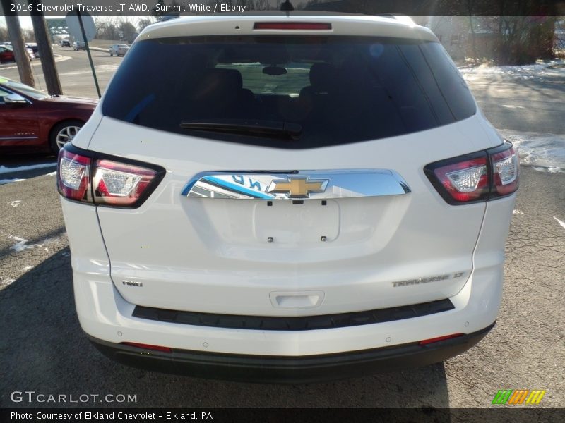 Summit White / Ebony 2016 Chevrolet Traverse LT AWD