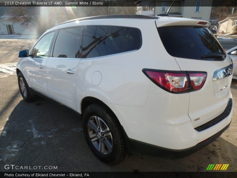 Summit White / Ebony 2016 Chevrolet Traverse LT AWD