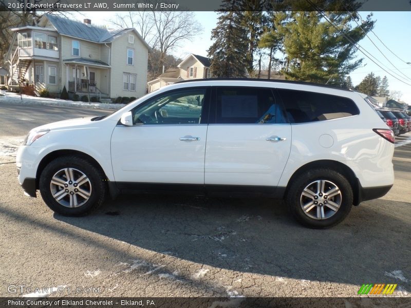 Summit White / Ebony 2016 Chevrolet Traverse LT AWD