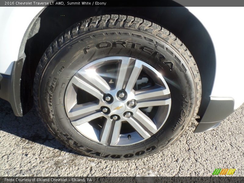 Summit White / Ebony 2016 Chevrolet Traverse LT AWD